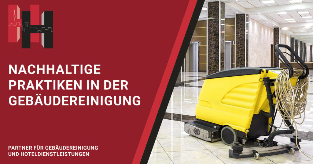 header mit Reinigungsmaschine in einer Lobby
