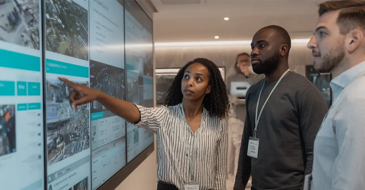 OnDemand Reinigung - Planung an großem Monitor