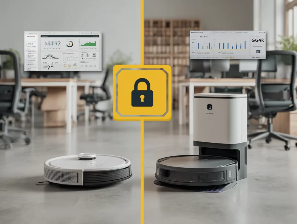 Moderner KI Roboter in einem Büro