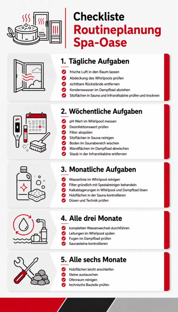 Checkliste Reinigung Spa