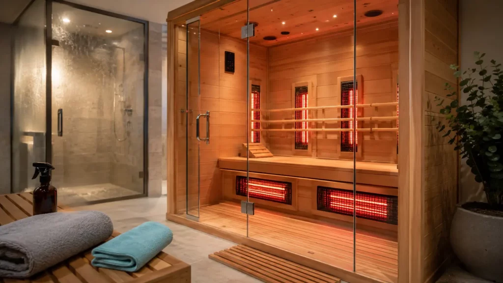 Privater Wellnessbereich mit Dampfbad und Sauna